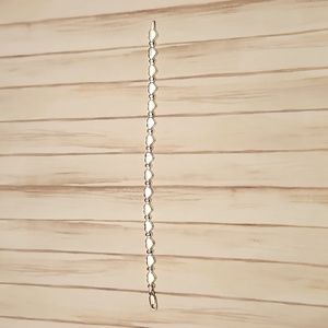 8 inch sterling silver heart bracelet